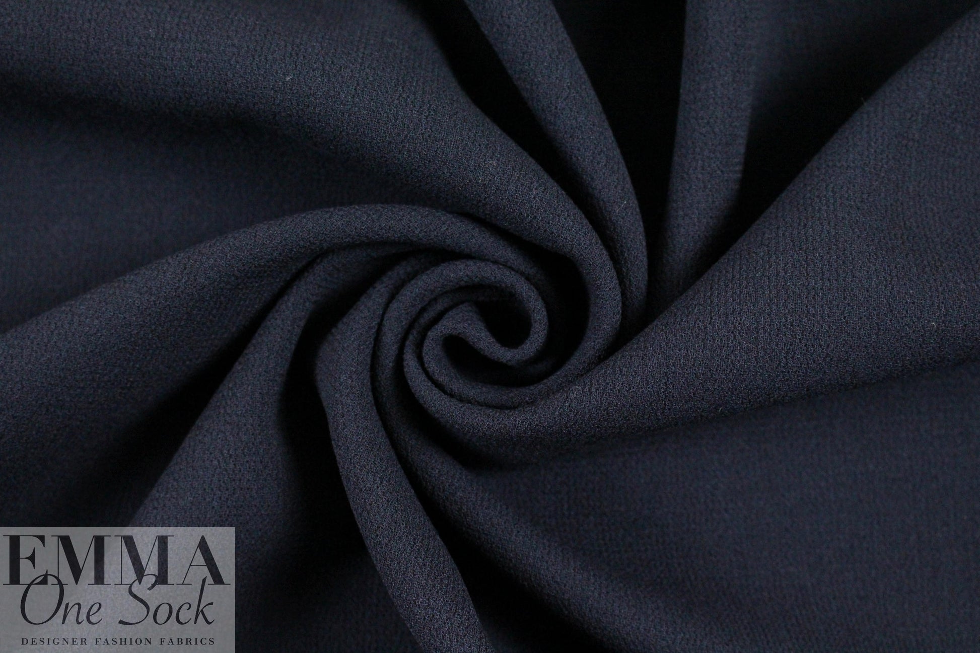 stretch wool doublecloth crepe - midnight navy 1.5 yds