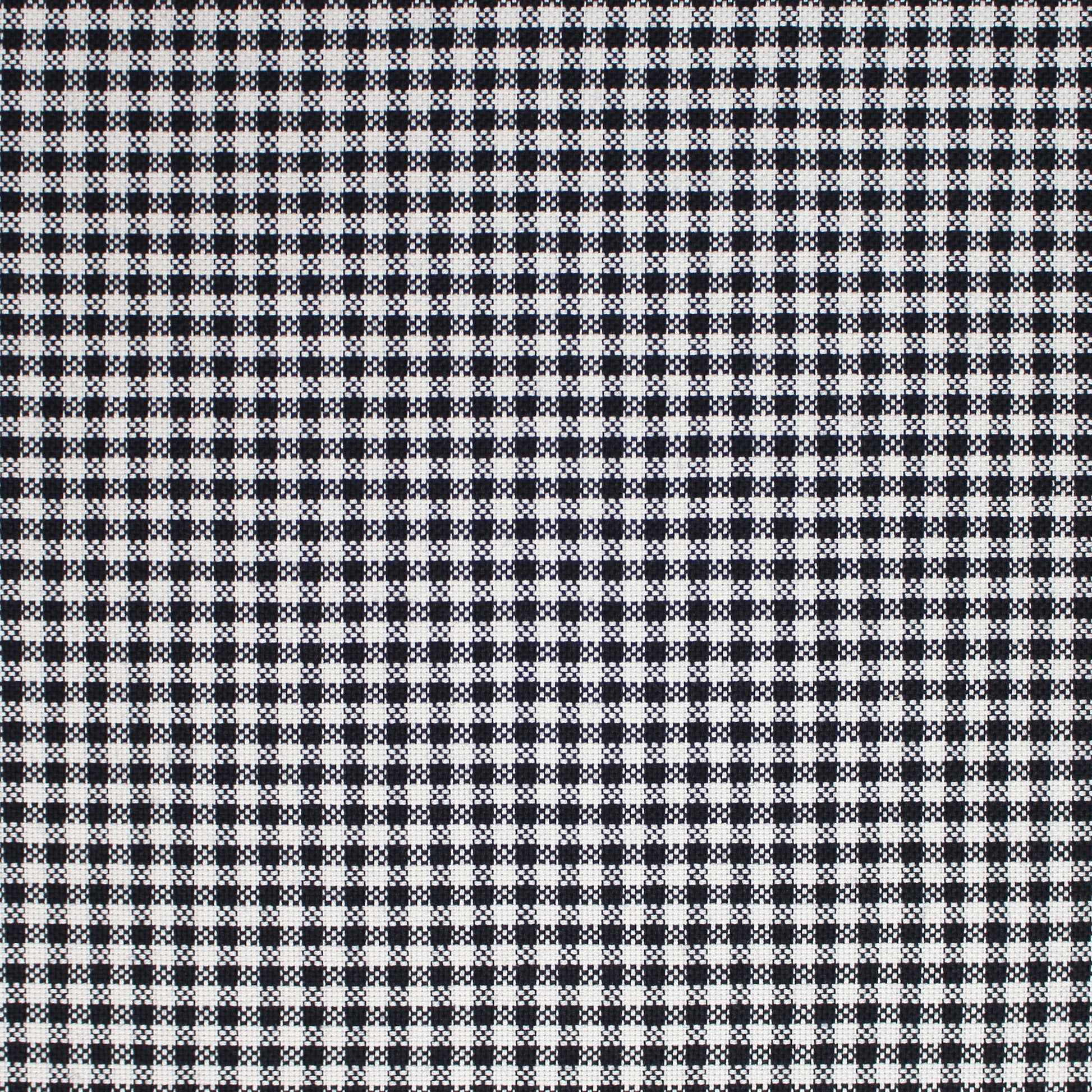 Italian gingham cotton/wool basketweave - black/white