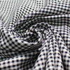 Italian gingham cotton/wool basketweave - black/white