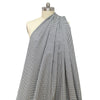 Italian gingham cotton/wool basketweave - black/white