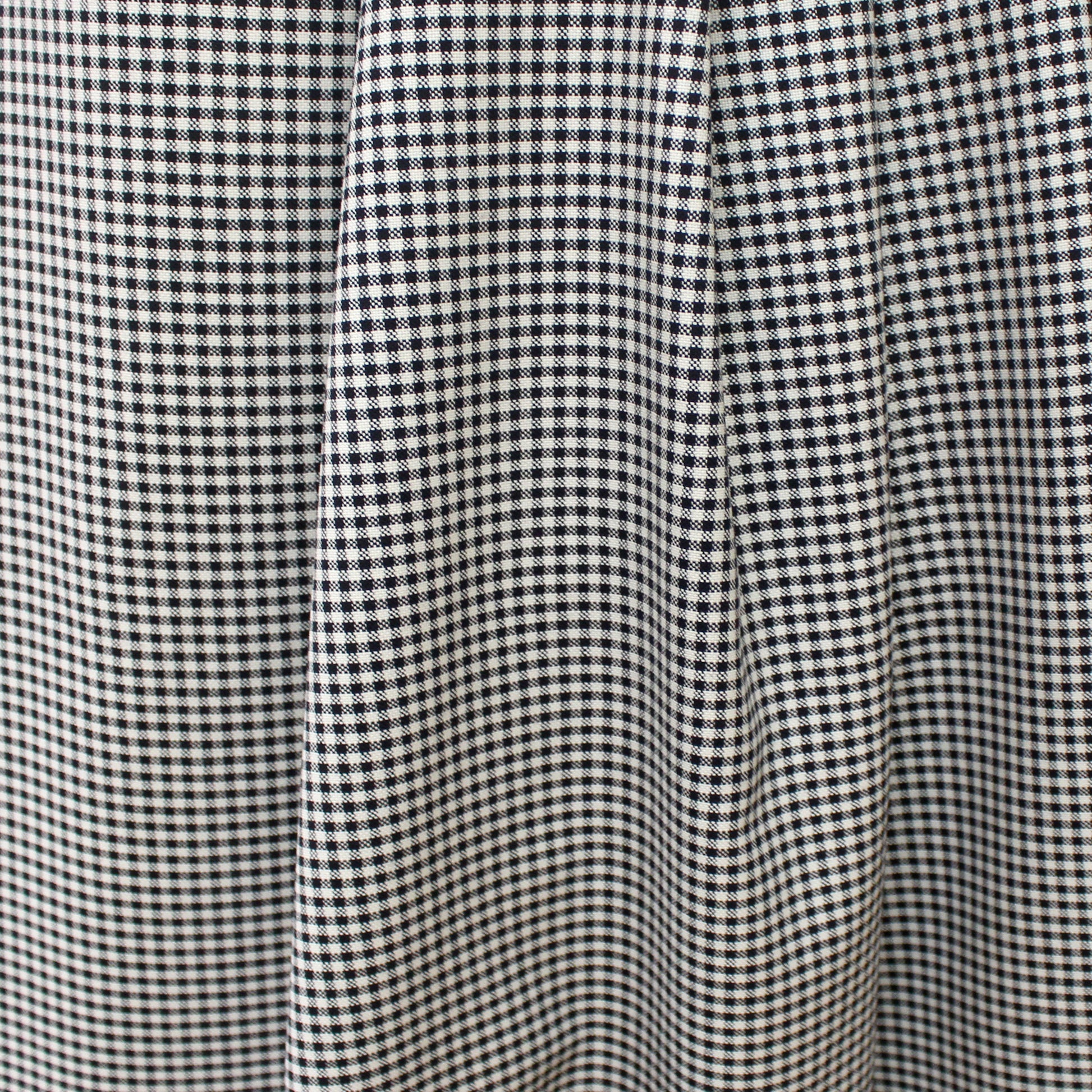 Italian gingham cotton/wool basketweave - black/white