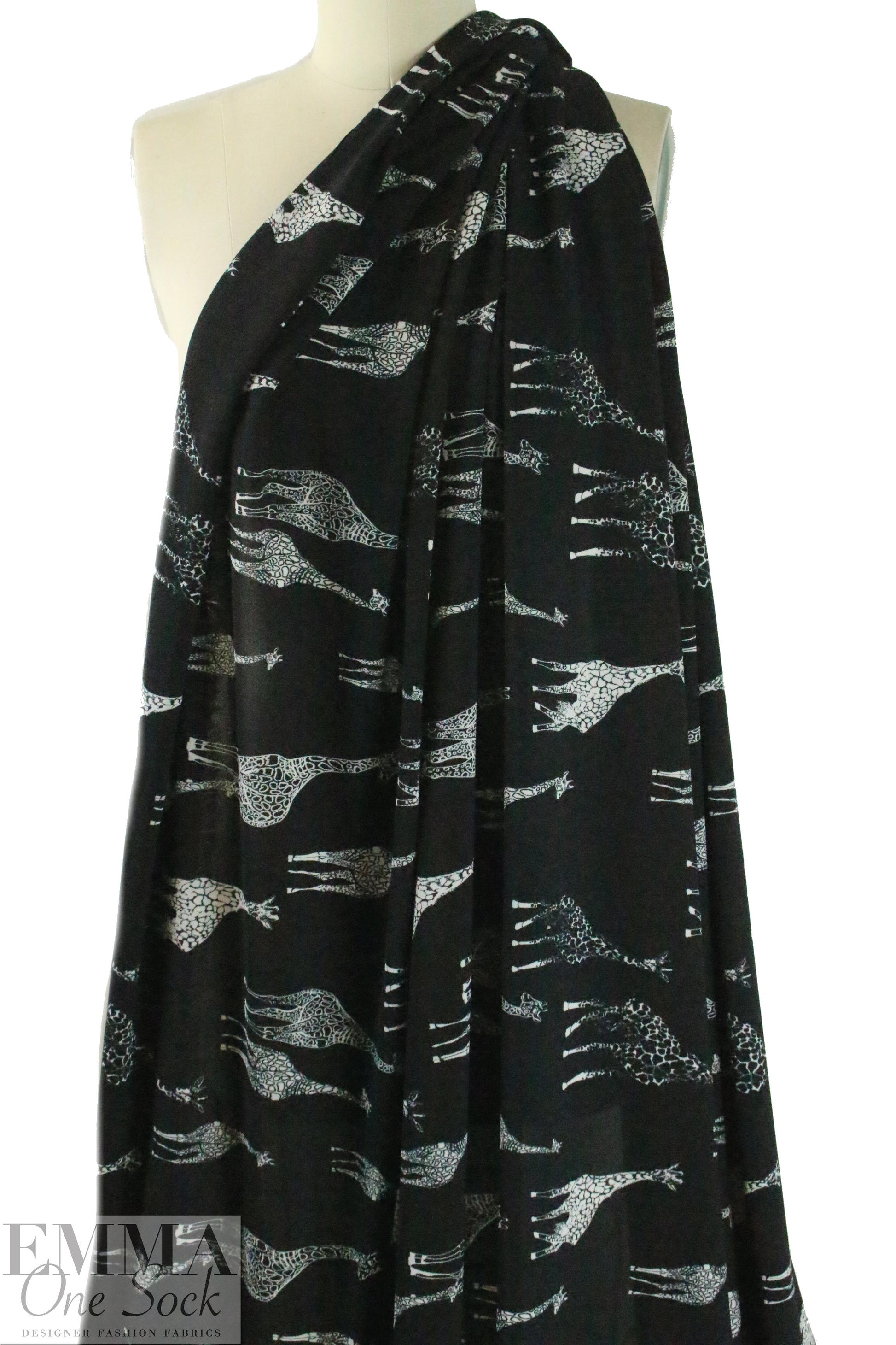 CA designer poly crepe drapey woven - giraffe .5 yds