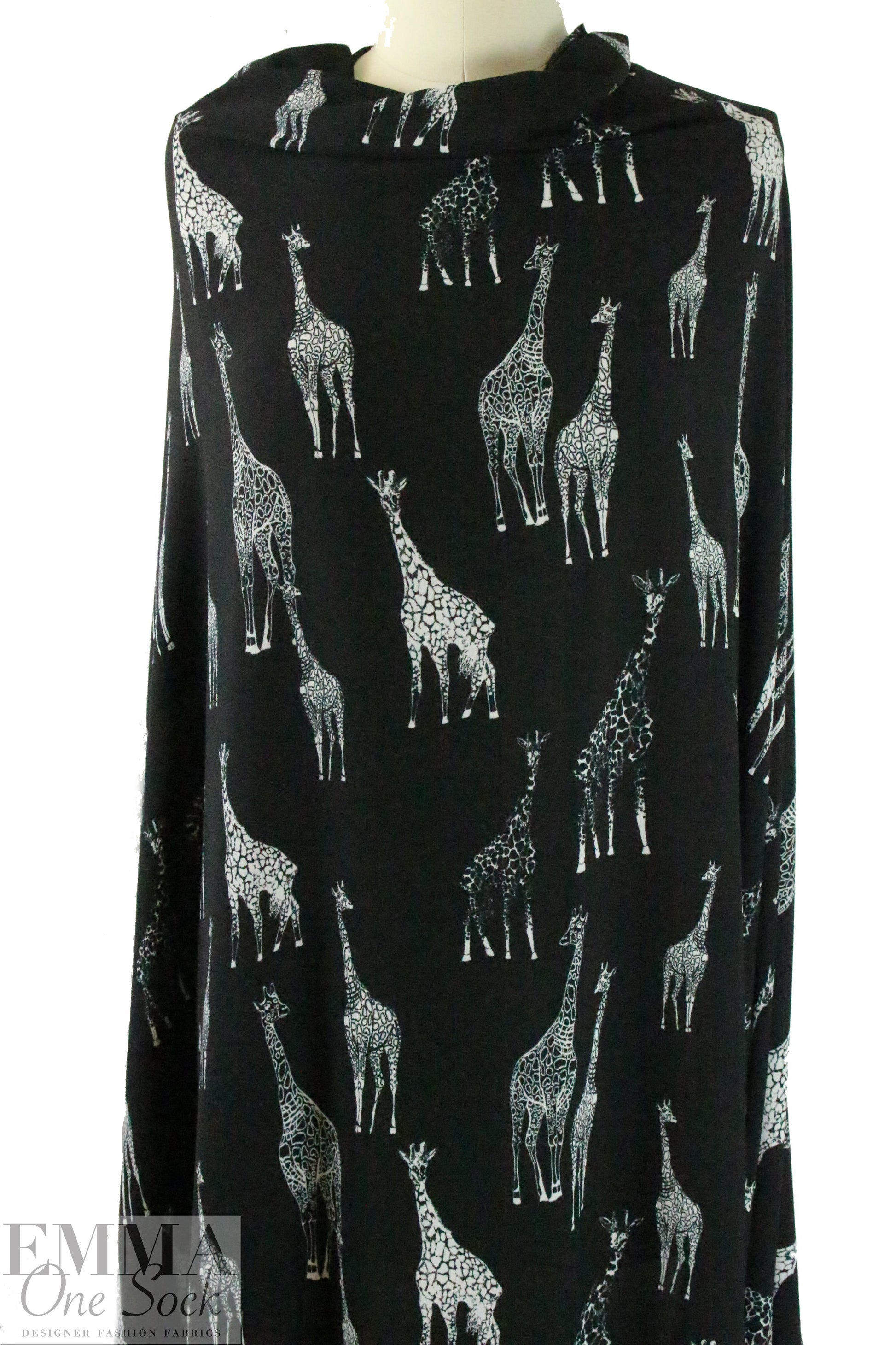 CA designer poly crepe drapey woven - giraffe .5 yds