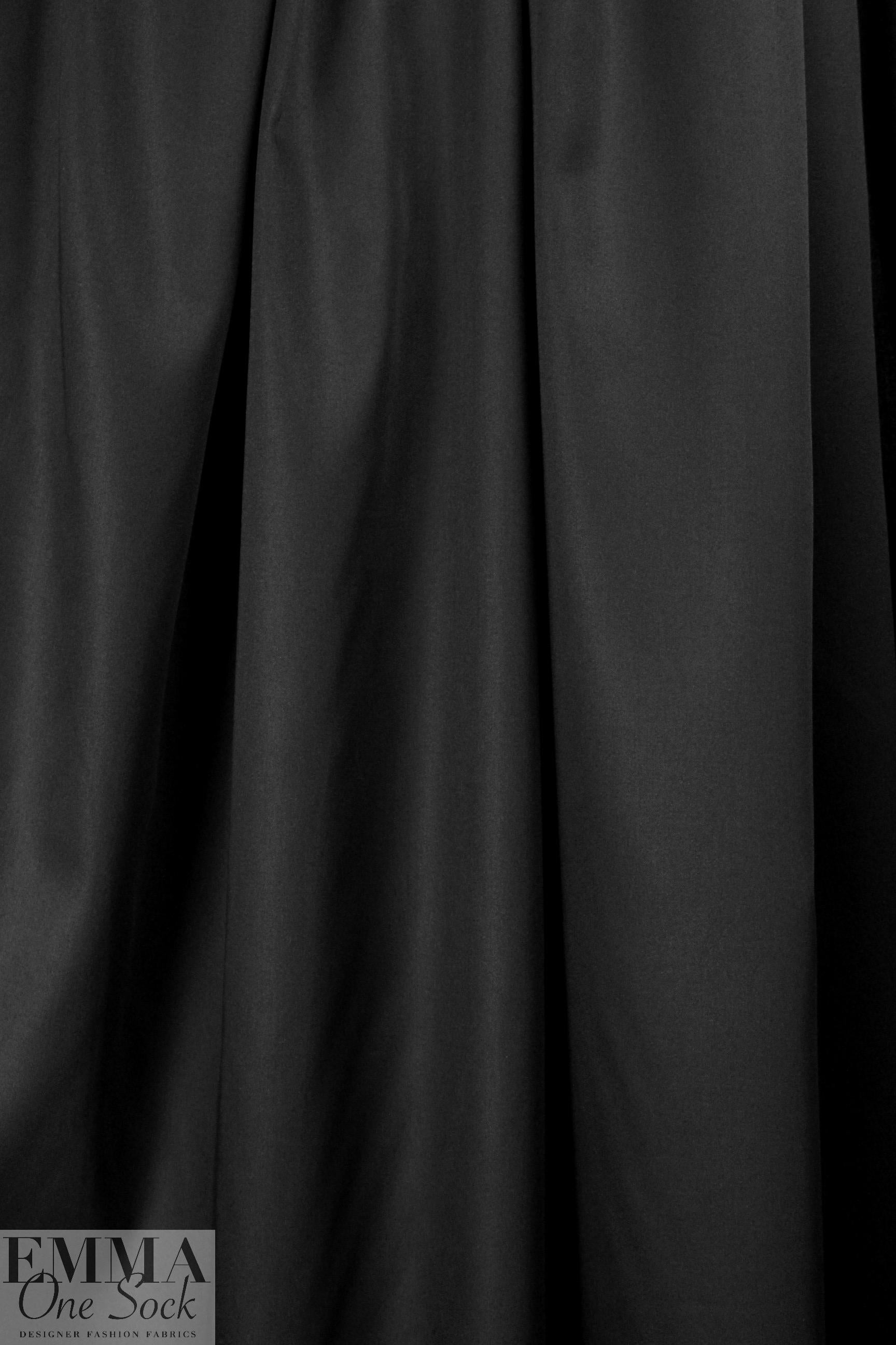 Giza 100% egyptian cotton shirting - black 1.375 yds