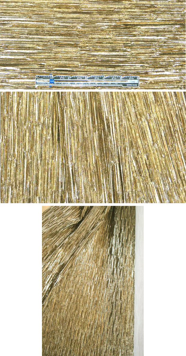NY designer gold foil accordion plisse' 1.25 yd