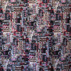 wool/cotton/viscose stretch doubleface woven 'geo story' - plum/charcoal