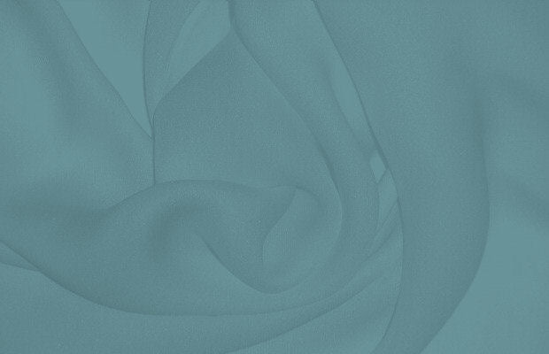 100% silk double georgette .75 yds color #144 Caspian Blue