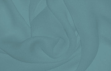 100% silk double georgette .75 yds color #144 Caspian Blue