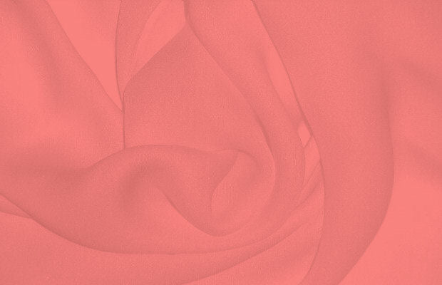 100% silk double georgette 1.25 yds #161 Peony