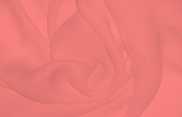 100% silk double georgette 1.25 yds #161 Peony