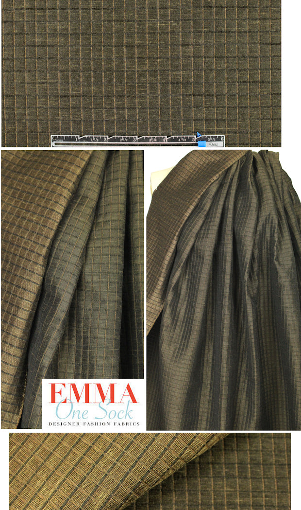 French quilted-look grid matelasse' - bronze