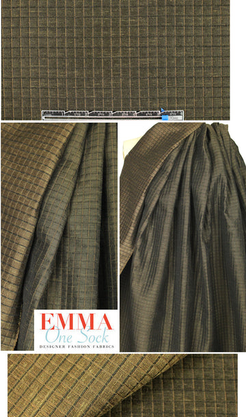 French quilted-look grid matelasse' - bronze