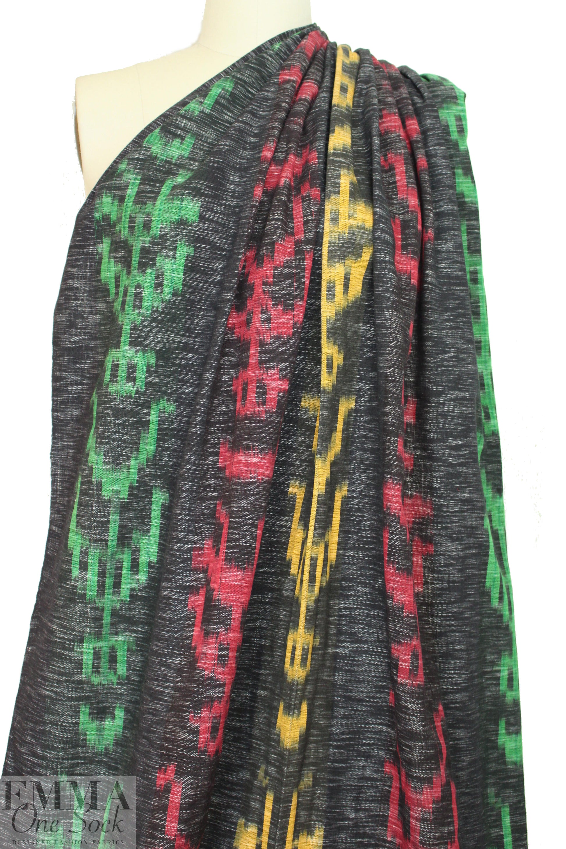 Guatemalan hand-loomed ikat - figure motif 2 yd