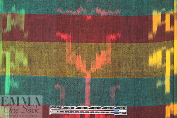 Guatemalan hand-loomed ikat - motif and stripe