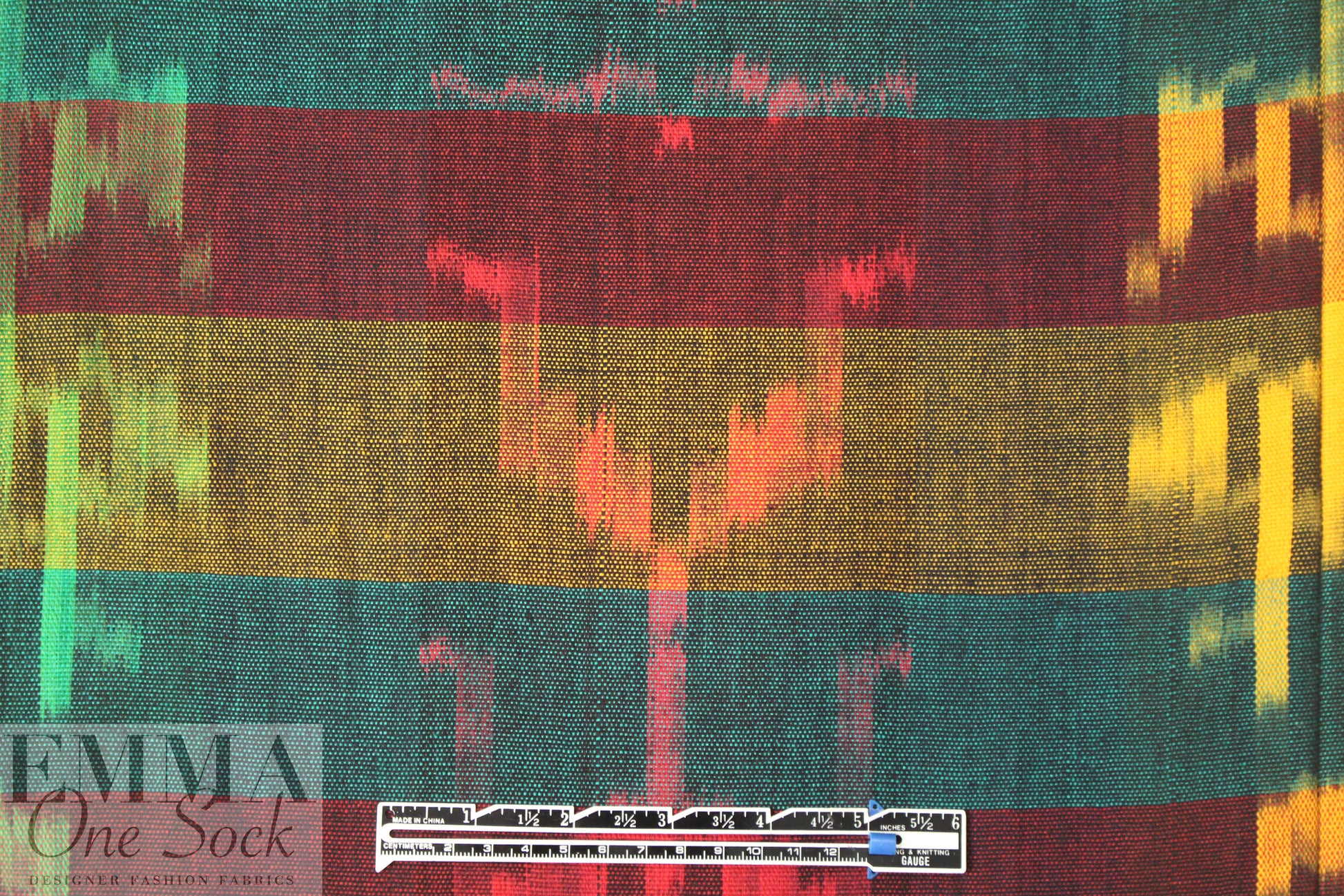 Guatemalan hand-loomed ikat - motif and stripe .75 yds