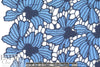 NY designer guipure floral lace - shades of blue
