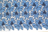 NY designer guipure floral lace - shades of blue