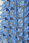 NY designer guipure floral lace - shades of blue