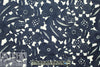 NY designer floral guipure lace - blue indigo 1 yard