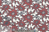 NY designer floral guipure lace - wine/navy