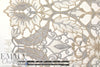 French three-tone neutrals floral guipure lace
