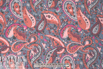 NY designer decorative paisley hammered silk 1.125 yds