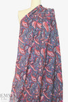 NY designer decorative paisley hammered silk