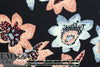 NY designer quirky flowers hammered silk woven 1.75 yd