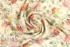 NY designer vintage bouquets hammered silk woven