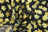 NY designer lemon flowers hammered silk woven