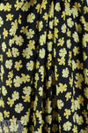 NY designer lemon flowers hammered silk woven