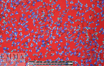 Italian stretch 'hammered' silk - delicate blossoms