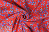 Italian stretch 'hammered' silk - delicate blossoms 1.375 yds