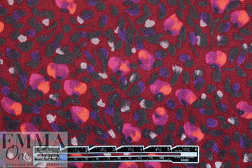 NY designer painterly blooms hammered silk woven