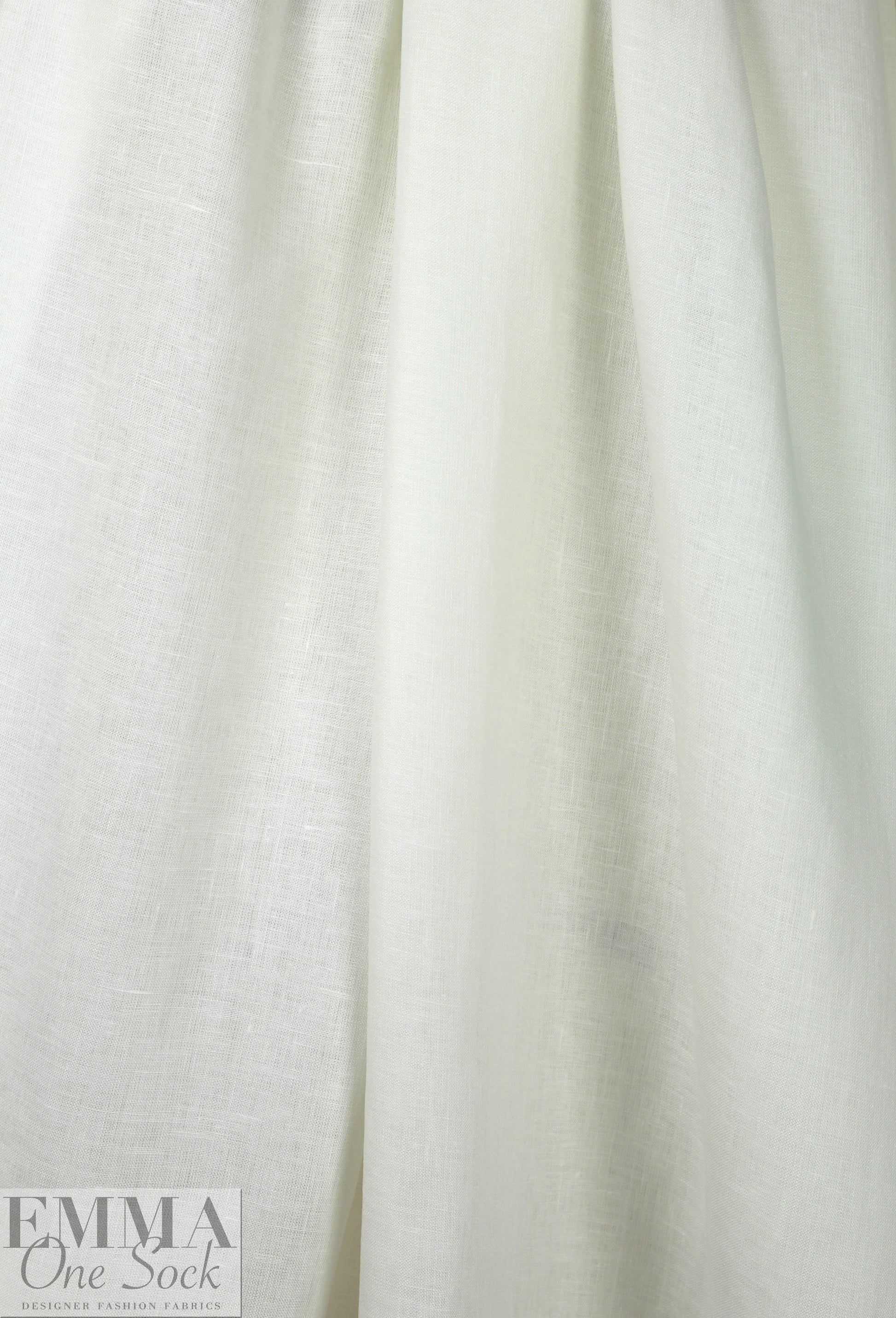 European lightweight linen woven - light ivory .75 yds