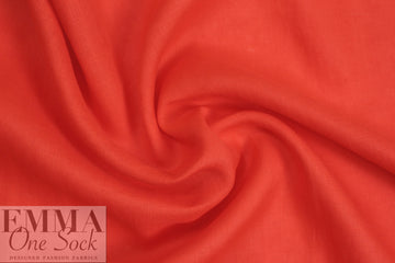 European lightweight linen woven - persimmon 1 yard