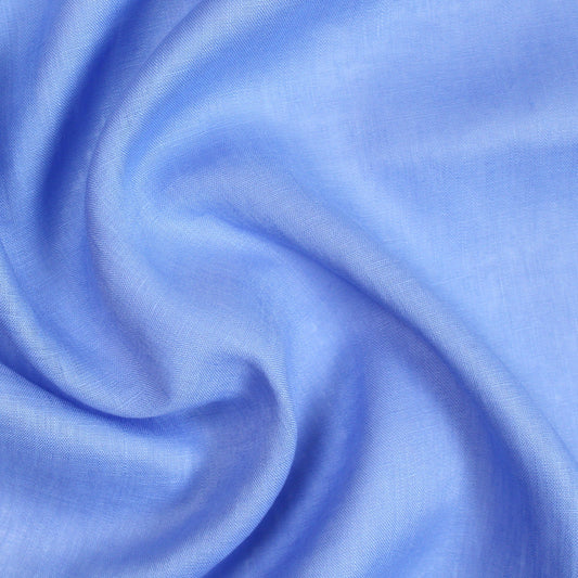 European lightweight linen woven - French blue