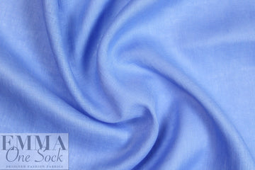 European lightweight linen woven - french blue 1 yard