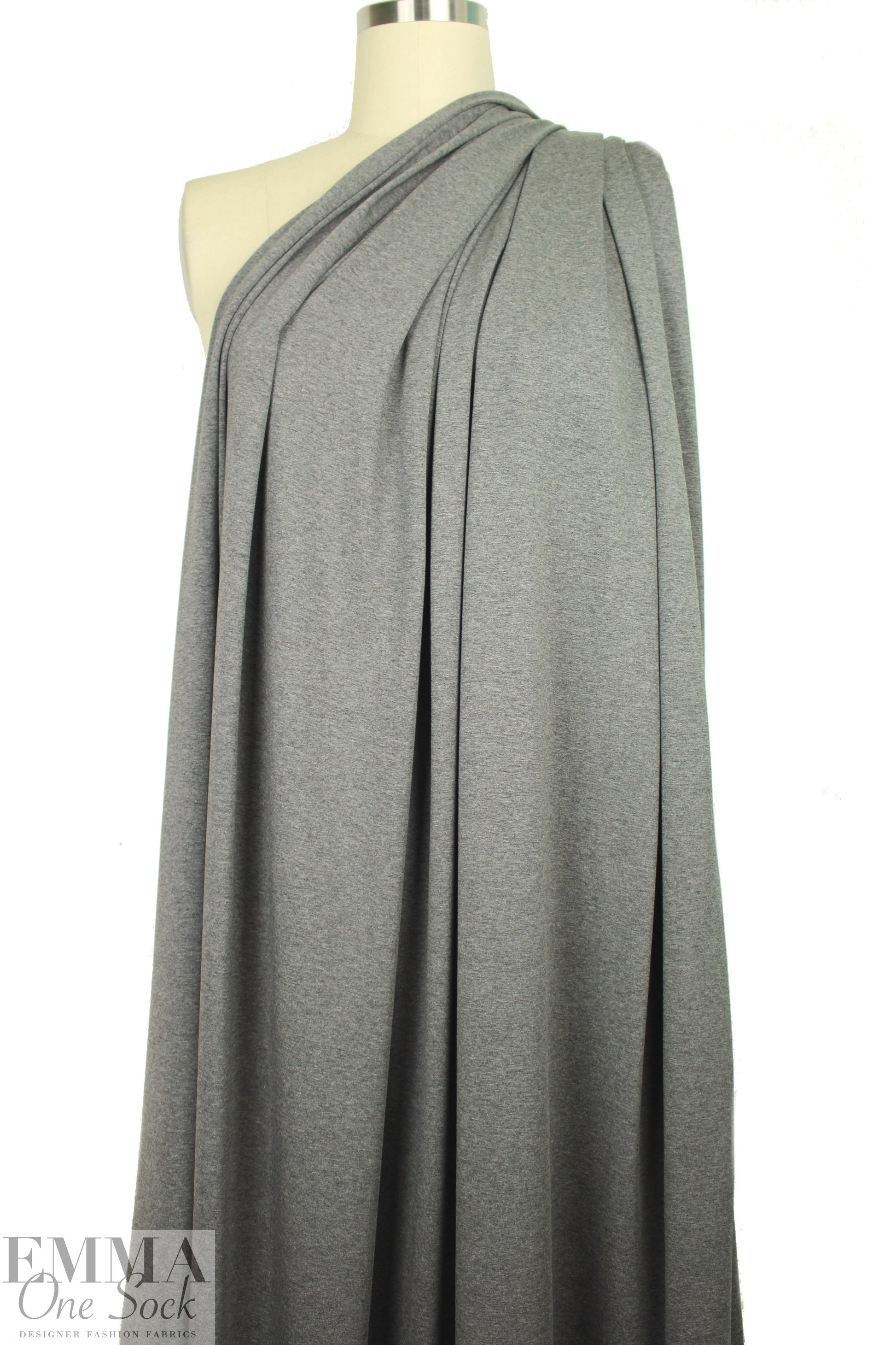 gray heather lightweight rayon jersey 4-way 1.5 yds