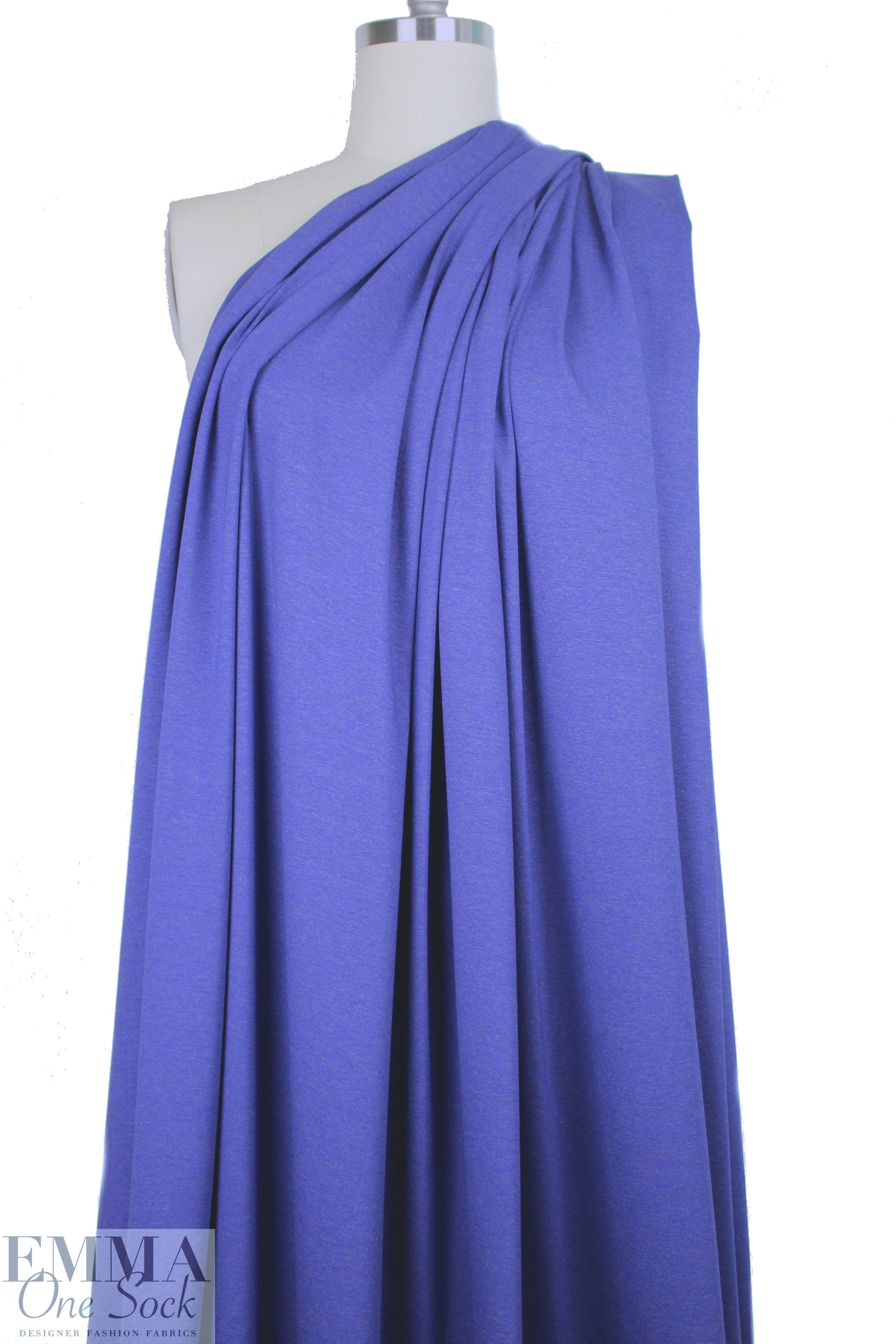 royal purple heather lightweight rayon jersey 4-way 1 yard
