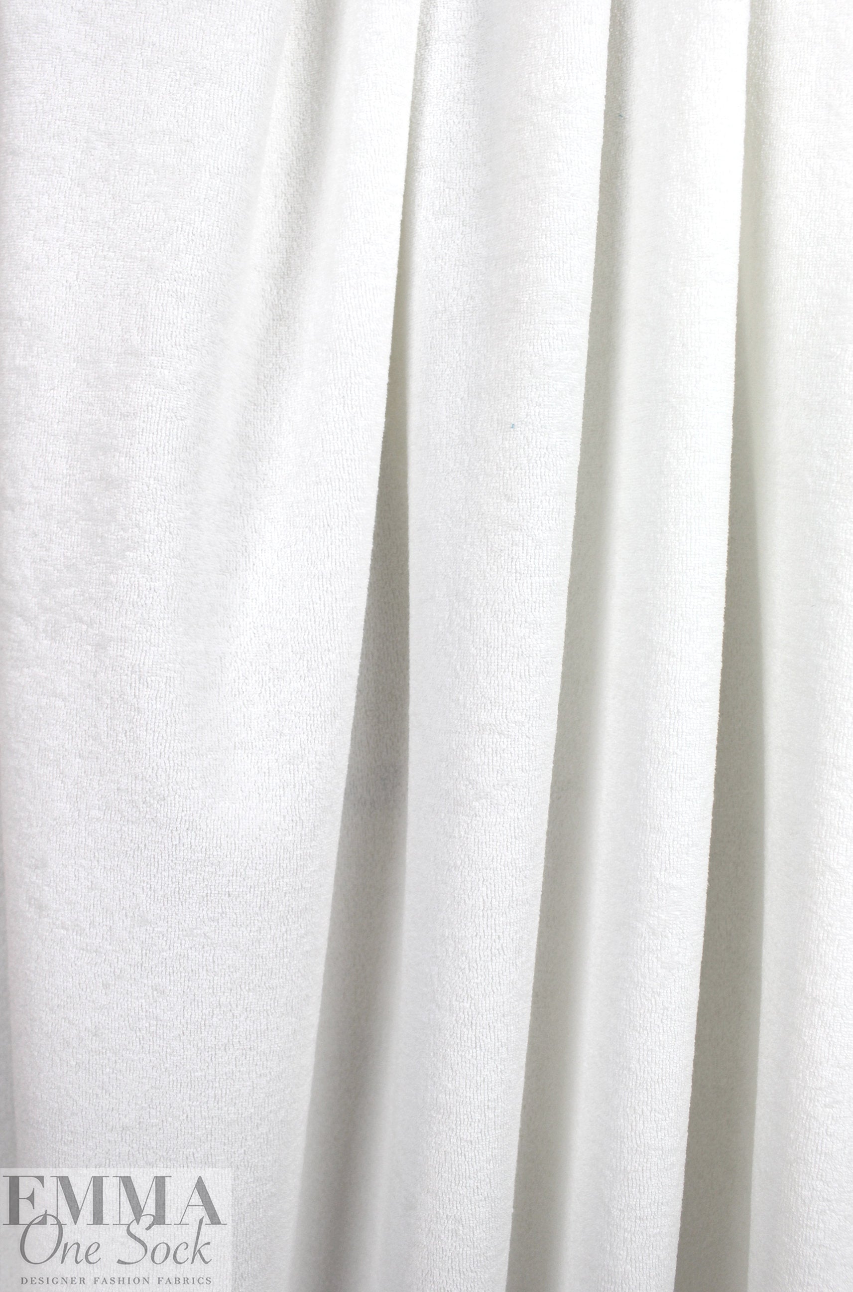 cotton blend knitted terry - creamy white 3 yd