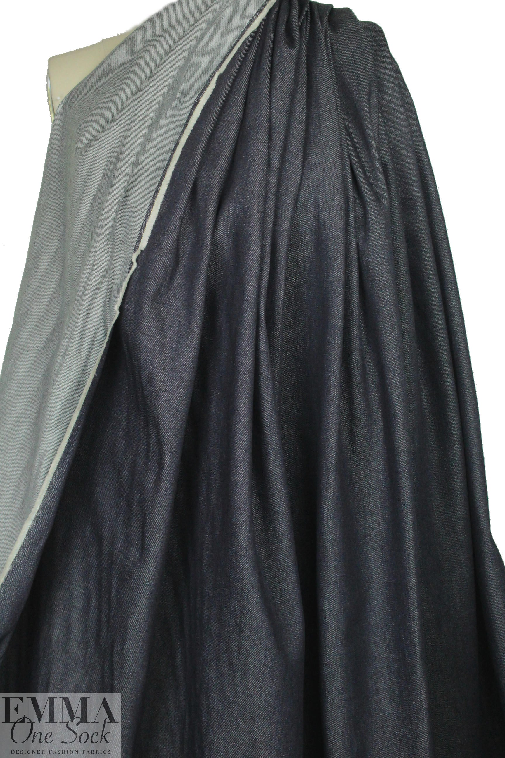Italian heavy no-stretch denim - dark blue 2.5 yds