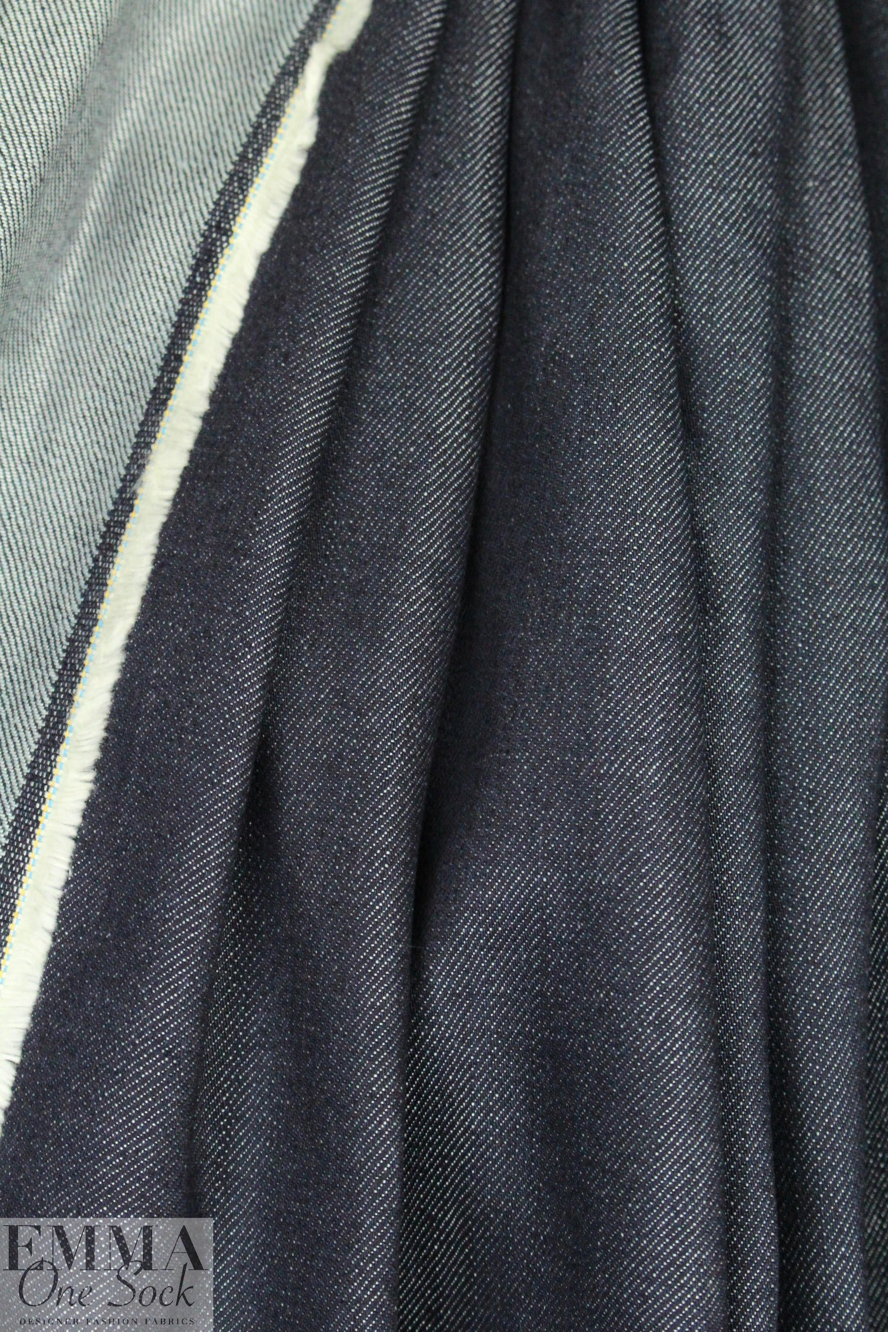 Italian heavy no-stretch denim - dark blue