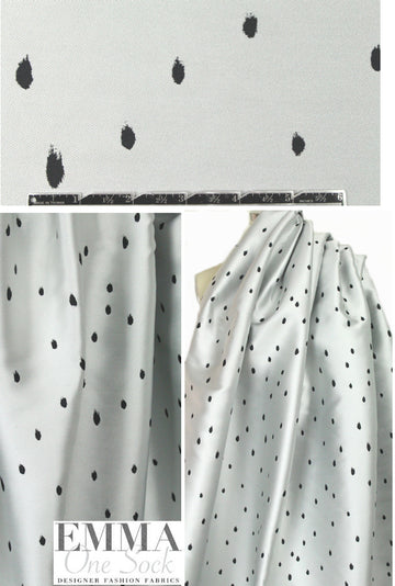 3.1 Phi11ip Lim silvery white/black dotted twill 1.5 yd