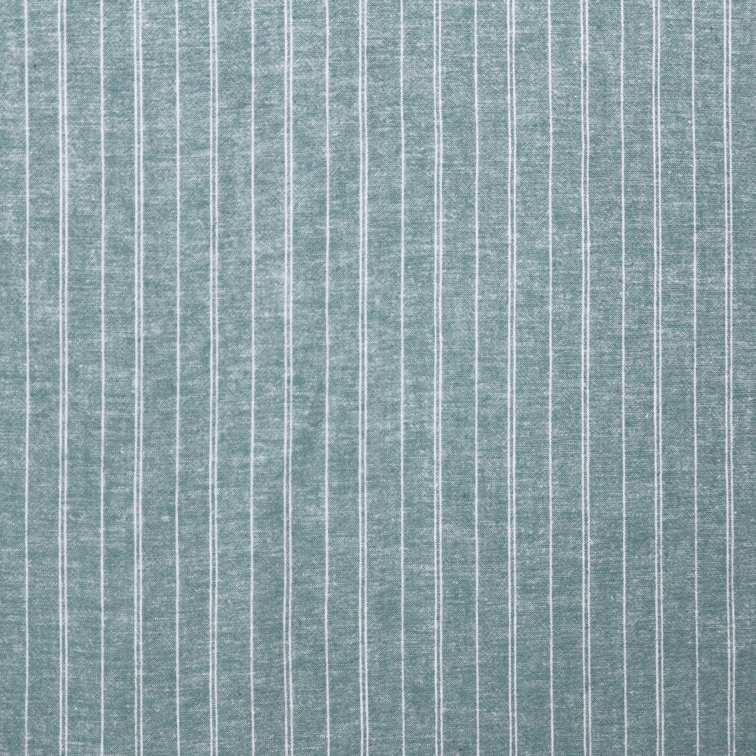 hemp/organic cotton yarn dyed stripe - teal/soft white 1.875 yd