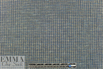 hem/organic cotton yarn dyed plaid - blue/yellow