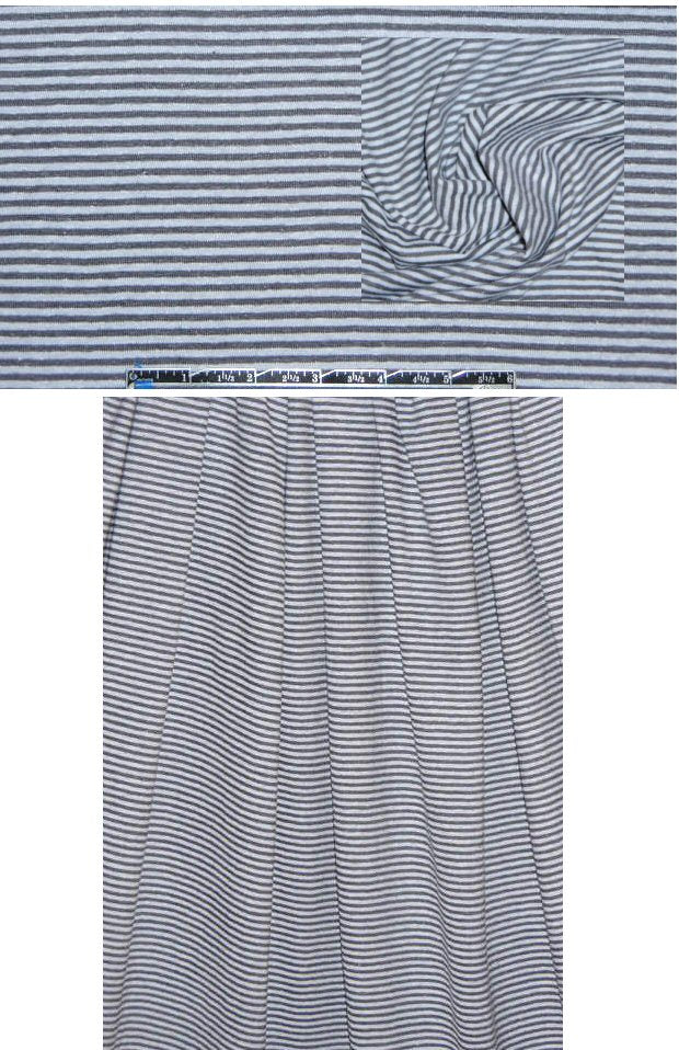 hemp/organic cotton stripe jersey - blue/gray
