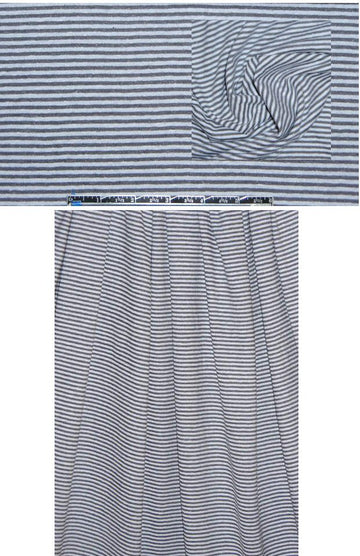 hemp/organic cotton stripe jersey - blue/gray