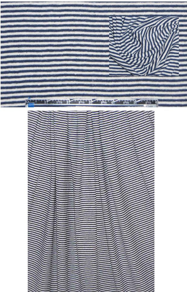 hemp/organic cotton stripe jersey - midnight/white