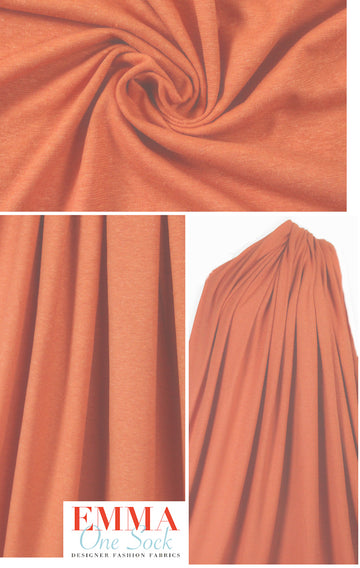 hemp/organic cotton jersey - soft orange 1.375 yd